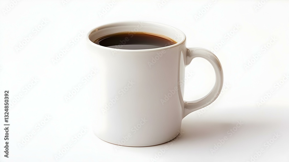 White coffee mug on white background White coffee mug on white background