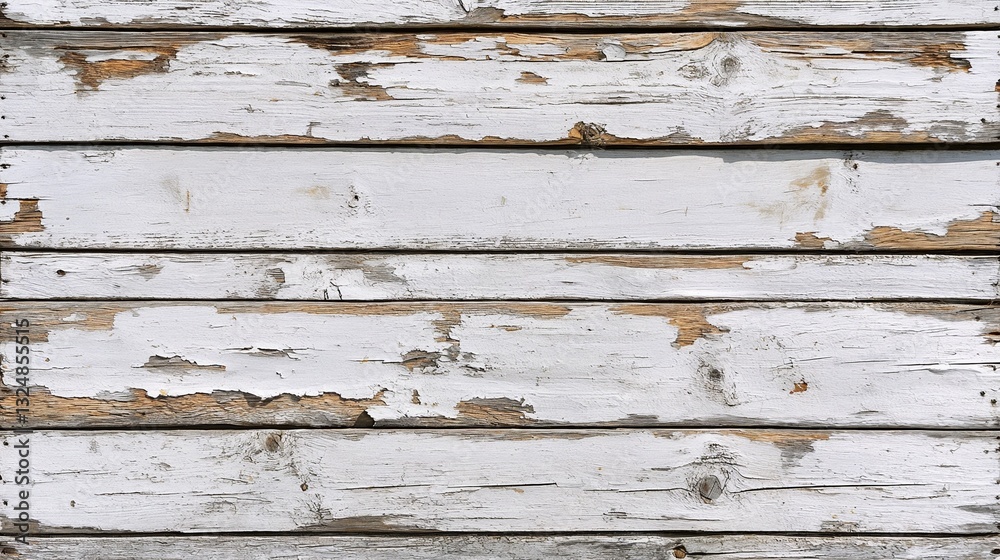 Obraz premium Aged white wooden planks background for vintage design, websites, and creative projects