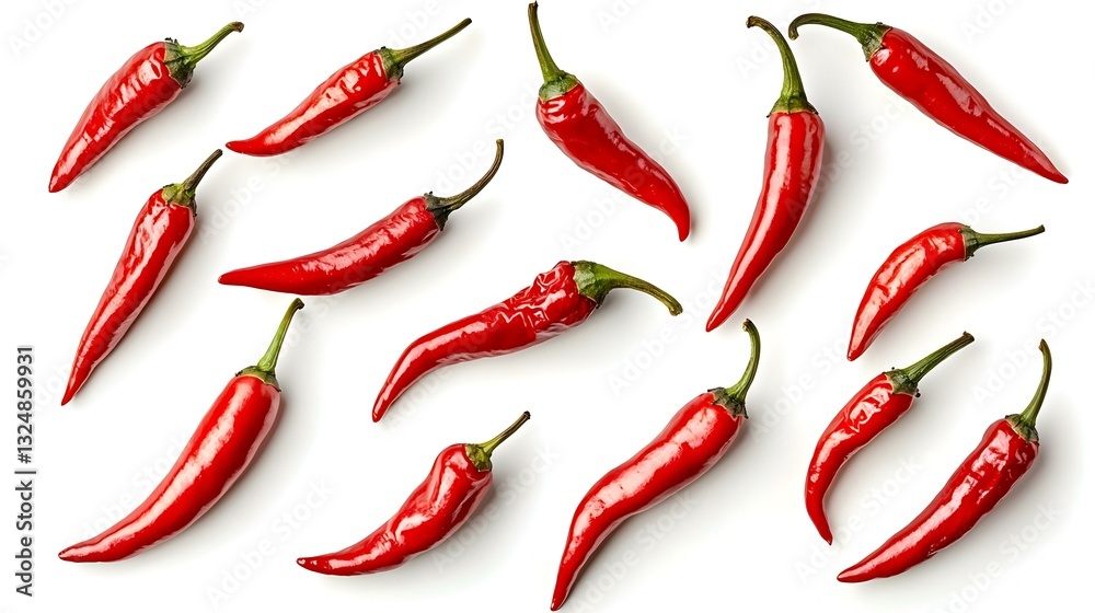 red hot chili peppers isolated on white red hot chili peppers isolated on white