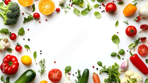 PrintBanner from various vegetables and fruits