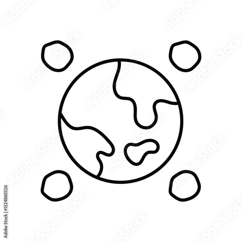 Space Debris vector icon
