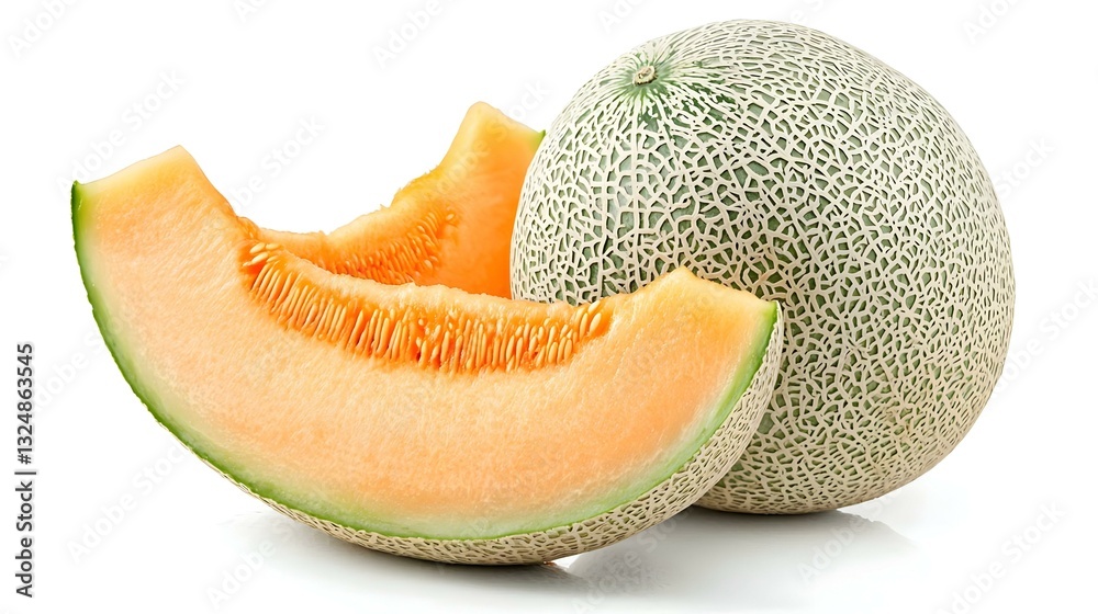 melon isolated on white background