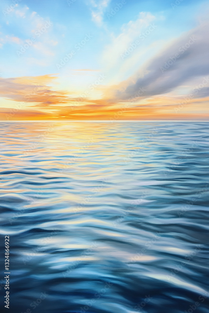 Fototapeta premium Embracing Serenity: Coastal Minimalism in Modern Artistic Expression