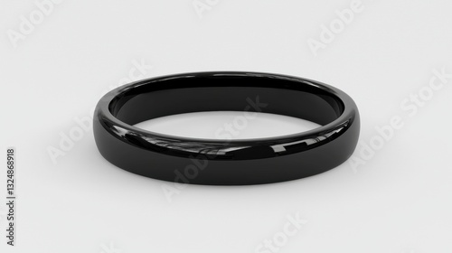A black ring with a smooth finish.