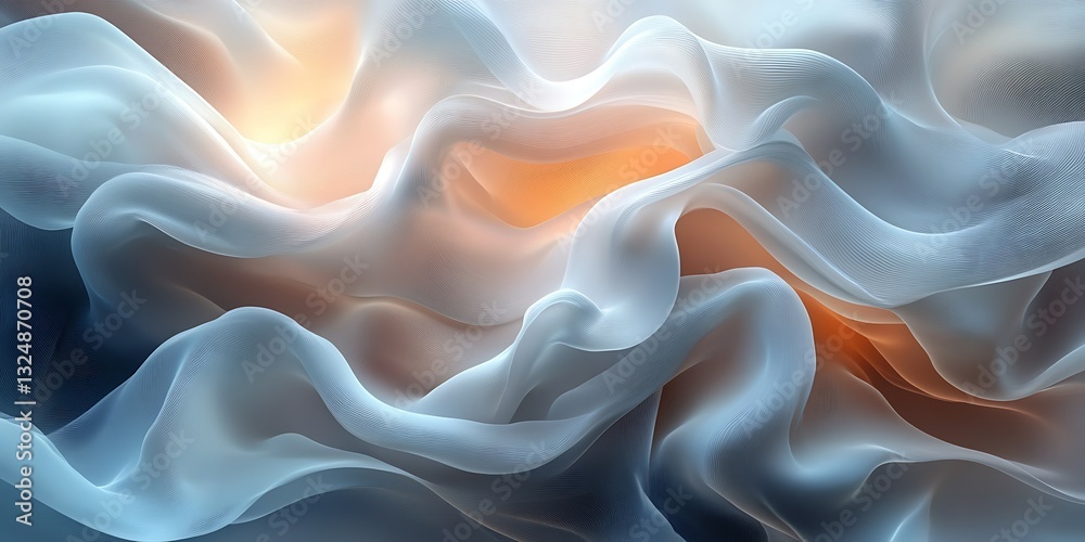 Obraz premium Abstract swirling fabric, light and shadow