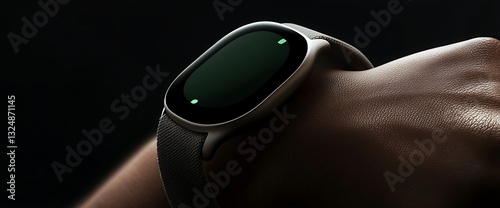 Modern Smartwatch Dark Gray Fabric Band Minimalist Design