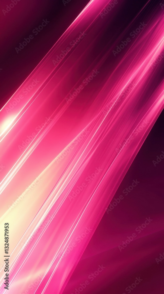 Fototapeta premium Dynamic border design with diagonal spotlight beams in bright colors