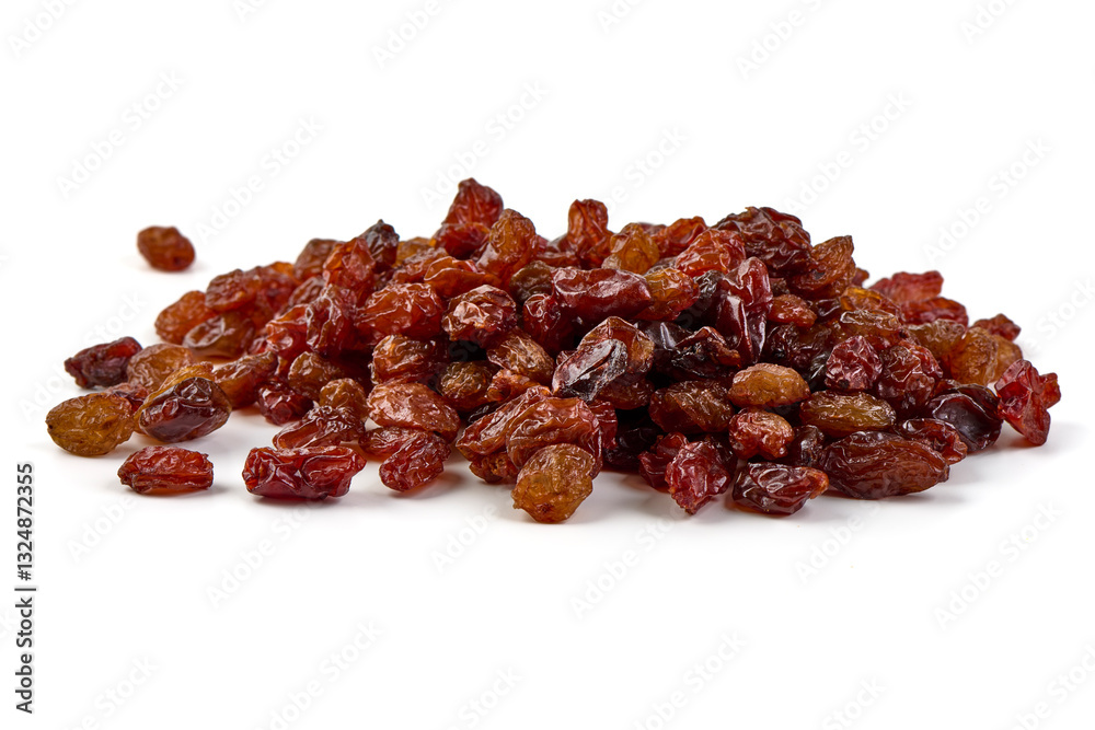 Dried Raisins Isolated on White Background. Dried Raisins Isolated on White Background.