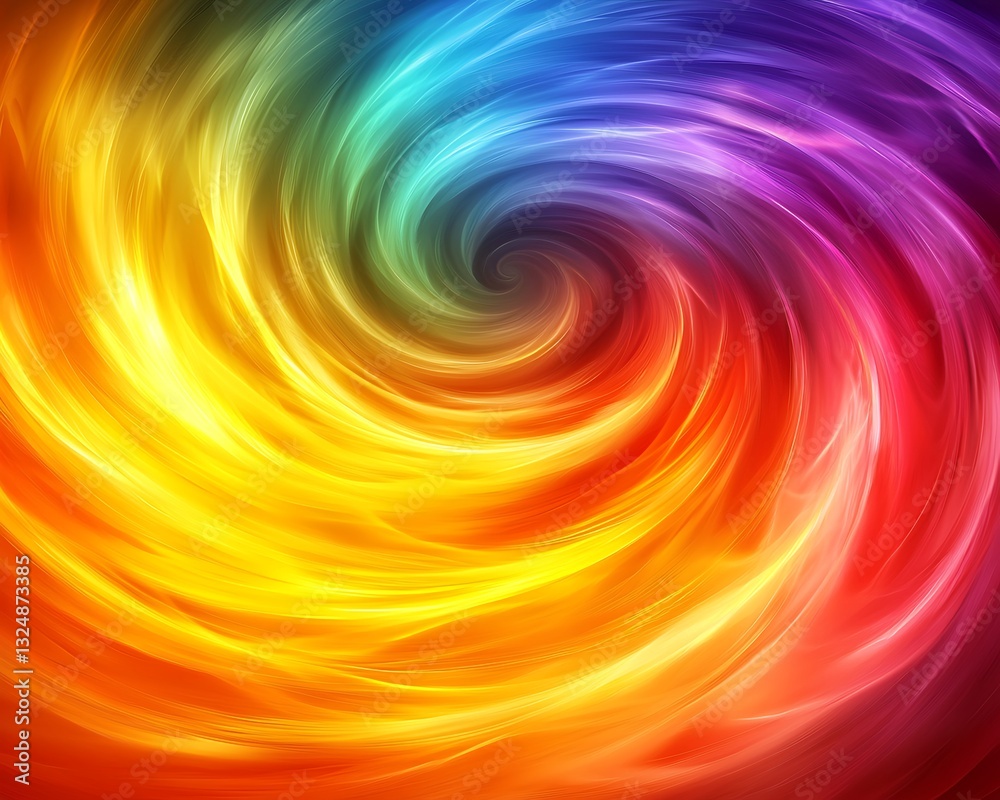 Rainbow Vortex Abstract Background.