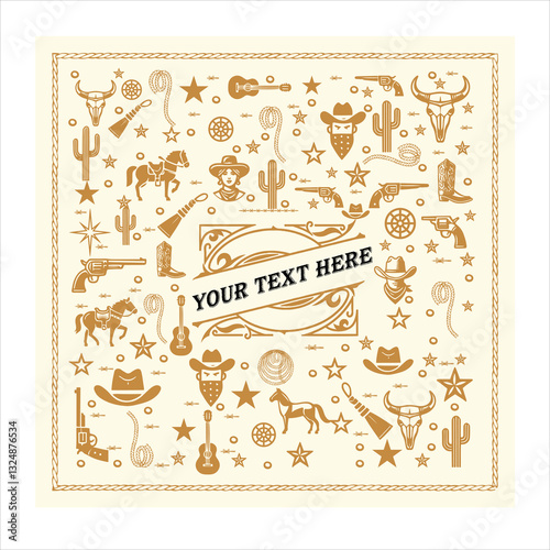 western Bandana vector