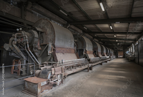 historic machinery of a abandoned mining site