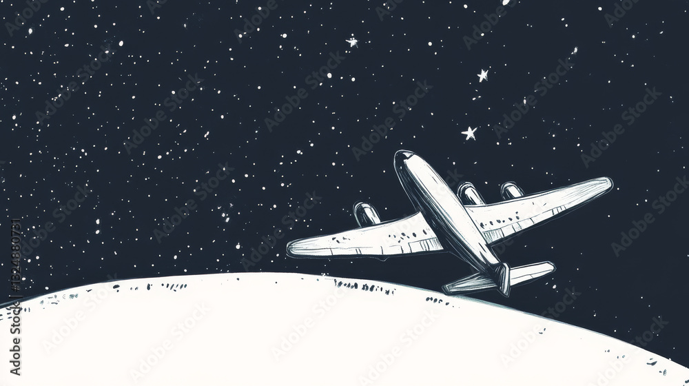 Abstract mash line and point airliner on white background with an inscription. Air starry sky or space, consisting of stars and the universe. Vector speed and business illustration Abstract mash line and point airliner on white background with an inscription. Air starry sky or space, consisting of stars and the universe. Vector speed and business illustration