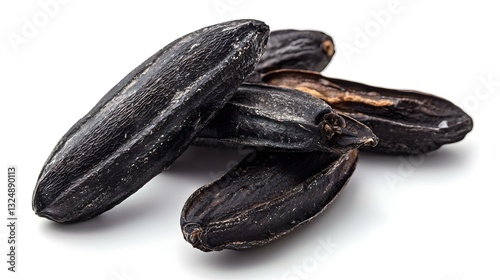 Wallpaper Mural Black Cumin Seeds Isolated on White Background Torontodigital.ca