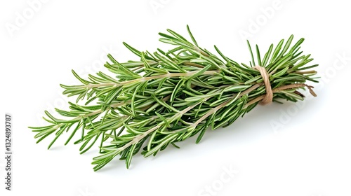 Obraz na płótnie Fresh rosemary bunch isolated on white w salonie