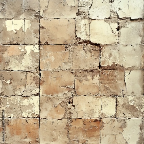Antique brickwork in light brown for backgrounds or wallpaper