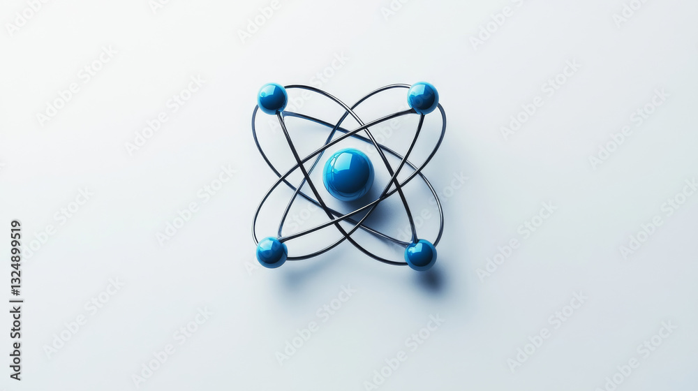 Isolated polygonal science atom symbol on white background. Abstract nuclear molecule icon. Science chemistry concept. Technology low poly style. Vector illustration from geometric shapes. Isolated polygonal science atom symbol on white background. Abstract nuclear molecule icon. Science chemistry concept. Technology low poly style. Vector illustration from geometric shapes.