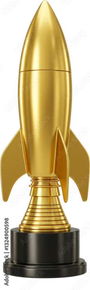 Rocket Ship Gold Trophy Winner Award Prize Keepsake Memento, Isolated Transparent PNG Rocket Ship Gold Trophy Winner Award Prize Keepsake Memento, Isolated Transparent PNG