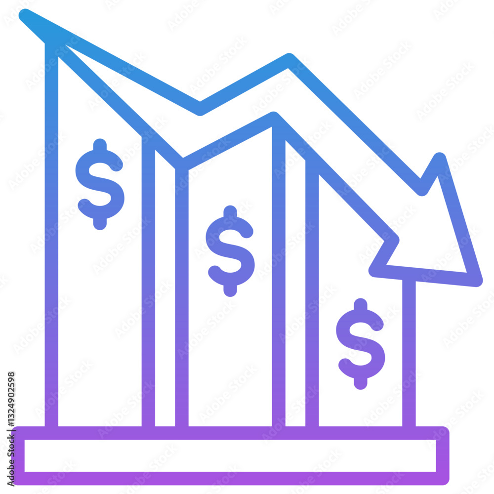 Obraz premium Deflation Icon