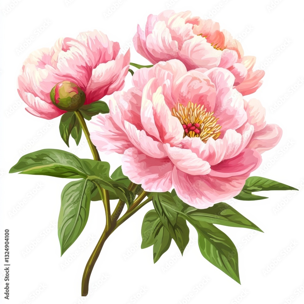 Obraz premium Peony spring flowers