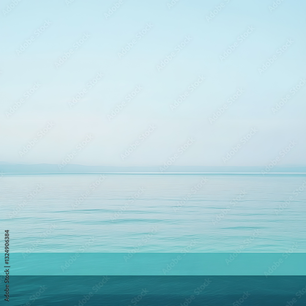 Tranquil Ocean Horizon with Soft Misted Light Serene Seascape with Calm Waters and Misty Sky. Tranquil Ocean Horizon with Soft Misted Light Serene Seascape with Calm Waters and Misty Sky.