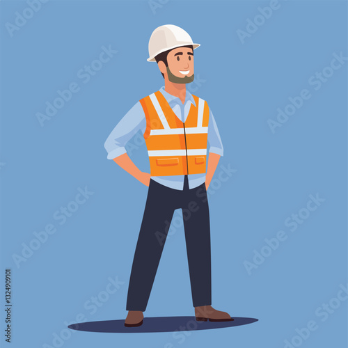 construction worker with clipboard