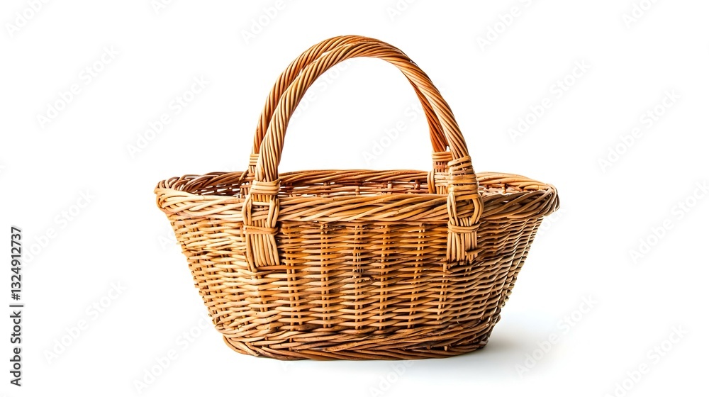 Wicker basket isolated on white background Wicker basket isolated on white background