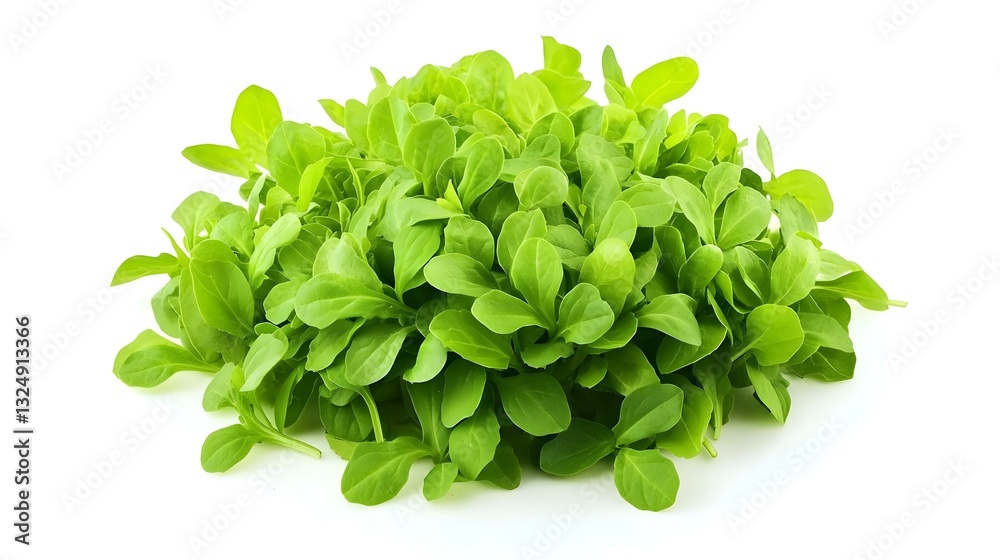 Obraz premium Fresh Mache Salad isolated on white background