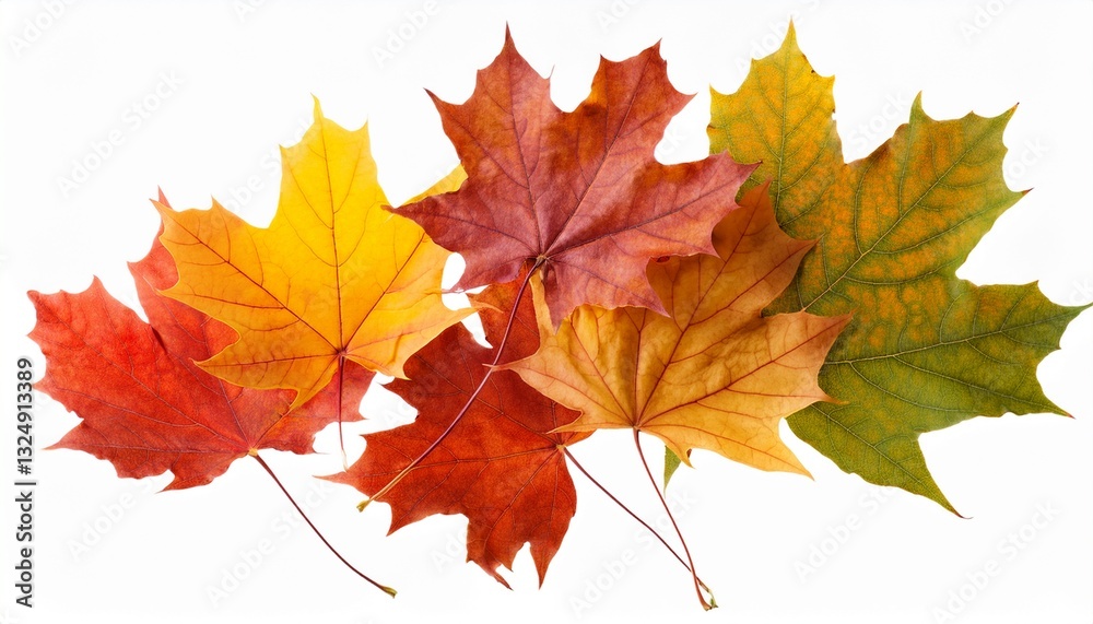 falling autumn maple multicolored leaves cut out falling autumn maple multicolored leaves cut out