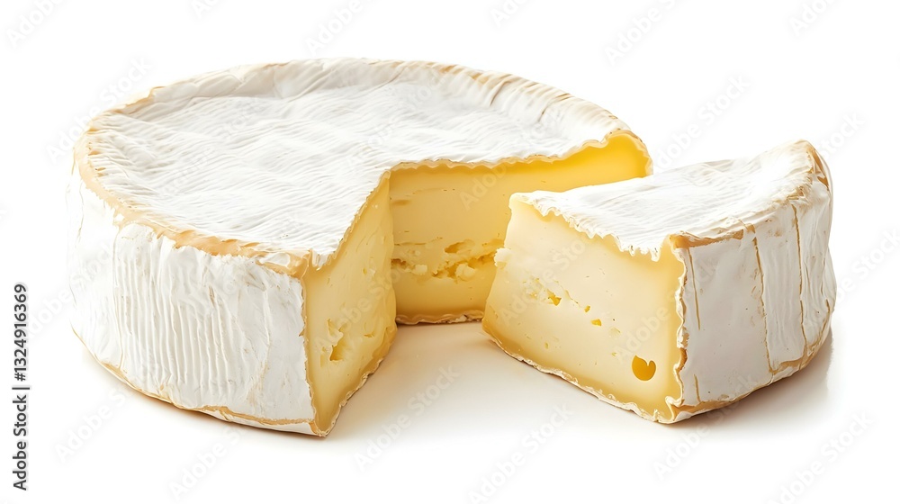 cheese brie on a white background