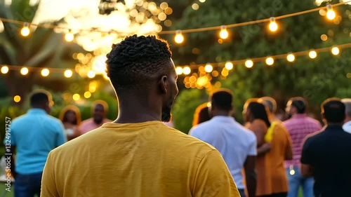 Wallpaper Mural A vibrant backyard summer party featuring multicultural dances and a variety of delicious foods. Torontodigital.ca