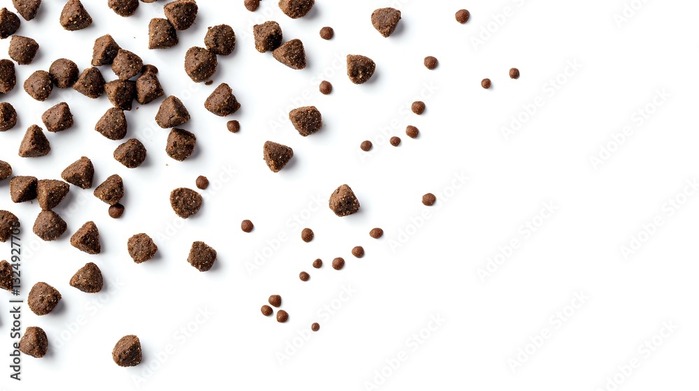 Obraz premium Chocolate Chips Isolated on White Background