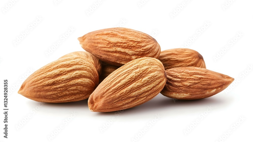 Almonds isolated on white background Almonds isolated on white background