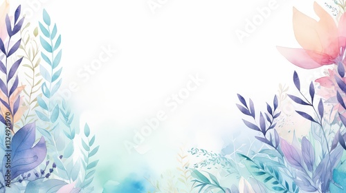 Abstract floral background with soft pastel tones and delicate colors, perfect for illustrating flat designs.