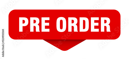 pre order sticker. pre order sign on transparent background