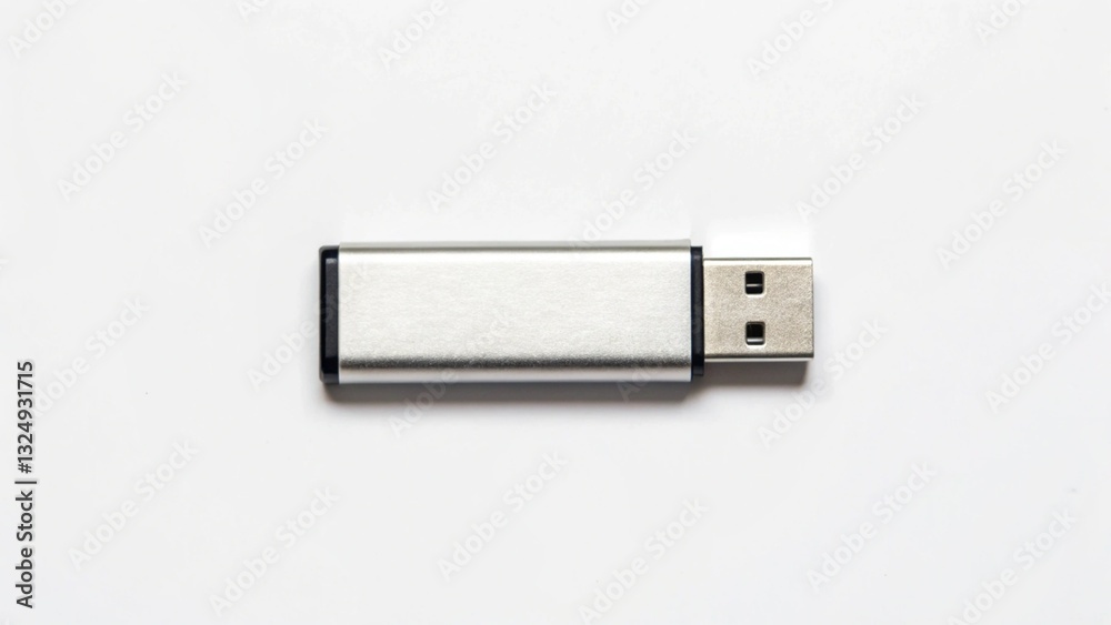 Sleek Metal USB Drive: High-Resolution Studio Shot, Perfect for Tech, Gadget, and Digital Storage Websites, Blogs, and Marketing Materials. Showcase your data storage solutions with this Sleek Metal USB Drive: High-Resolution Studio Shot, Perfect for Tech, Gadget, and Digital Storage Websites, Blogs, and Marketing Materials. Showcase your data storage solutions with this