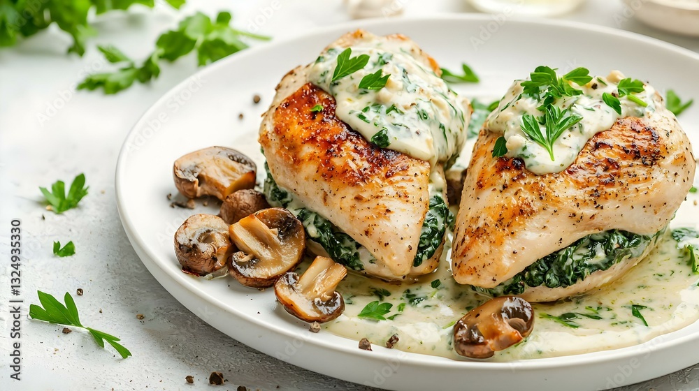 chicken breast fillet stuffed with spinach chicken breast fillet stuffed with spinach