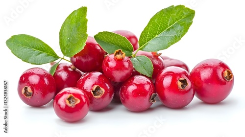 Wallpaper Mural cowberries isolated on white background Torontodigital.ca