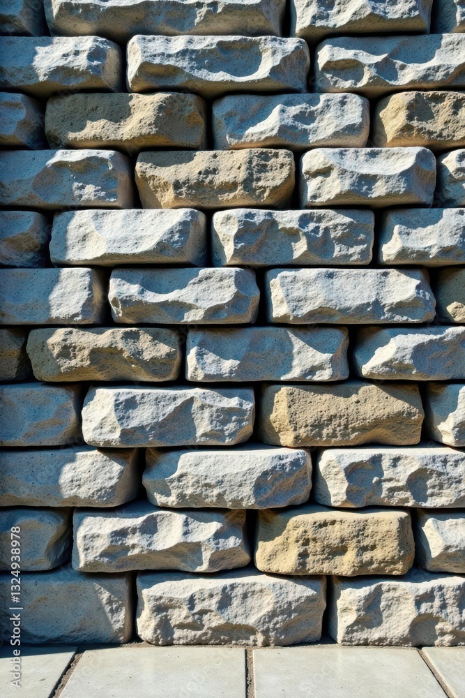 Irregular, grey stone wall, sunlight highlights texture Dry stacked blocks , exterior, dry stone wall Irregular, grey stone wall, sunlight highlights texture Dry stacked blocks , exterior, dry stone wall