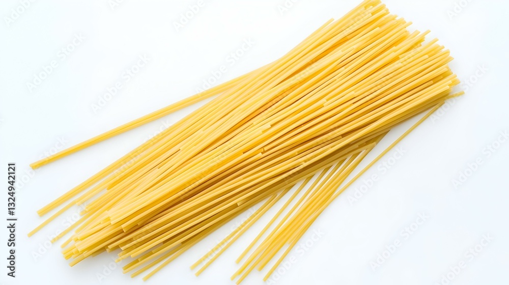 Pasta Spaghetti with ingredients for cooking