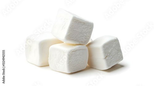 Obraz na płótnie Marshmallow isolated on white background w salonie