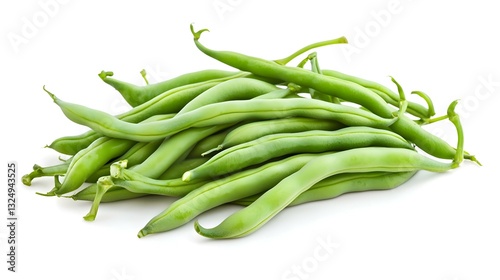 Green beans isolated on a white background