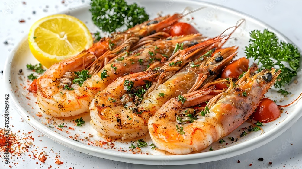 Boiled shrimp isolated on white background Boiled shrimp isolated on white background