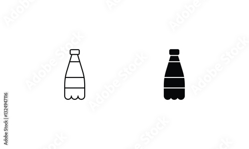 Spritzer icons set line and glyph vector stock illustration