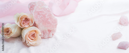 beauty pink rose quartz background photo