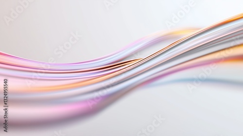 abstract flowing lines in soft, pastel colors, create a sense of movement and fluidity