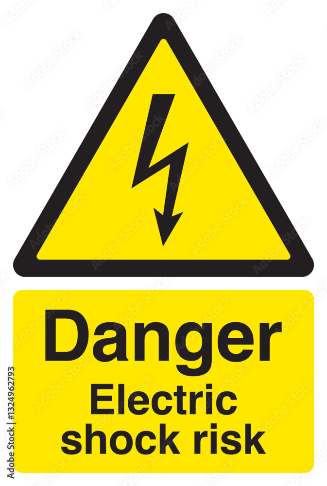 Danger Electric Shock Risk - Electrical Safety Signs Danger Electric Shock Risk - Electrical Safety Signs