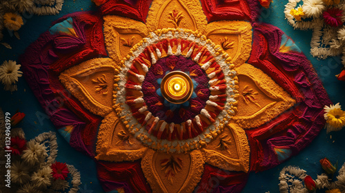 Wallpaper Mural Traditional Rangoli Design for Ram Navami Celebration Torontodigital.ca