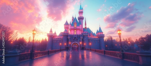 Enchanted Sunset at Sleeping Beauty Castle