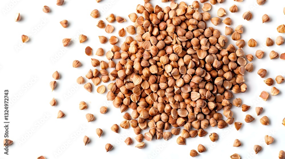 buckwheat grain isolated on white background buckwheat grain isolated on white background