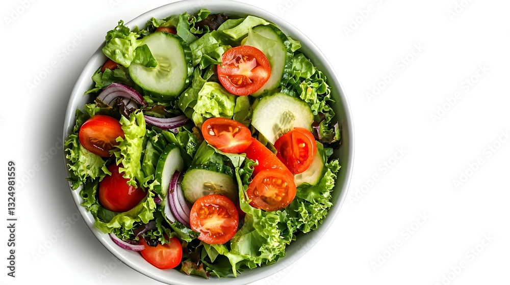 Healty delicious salad top view in a bowl Healty delicious salad top view in a bowl
